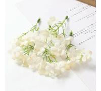 YKMYXZ fiori artificiali da interno, 10/20/30 pezzi di fiori artificiali in seta, 5 forchette, finti for la casa, decorazioni for matrimoni, vasi fai da te, accessori(Light Yellow,20PCS)