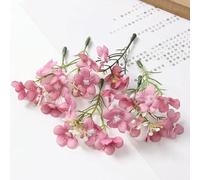 YKMYXZ fiori artificiali da interno, 10/20/30 pezzi di fiori artificiali in seta, 5 forchette, finti for la casa, decorazioni for matrimoni, vasi fai da te, accessori(Dark Pink,30PCS)