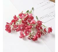 YKMYXZ fiori artificiali da interno, 10/20/30 pezzi di fiori artificiali in seta, 5 forchette, finti for la casa, decorazioni for matrimoni, vasi fai da te, accessori(Red,10PCS)