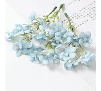 YKMYXZ fiori artificiali da interno, 10/20/30 pezzi di fiori artificiali in seta, 5 forchette, finti for la casa, decorazioni for matrimoni, vasi fai da te, accessori(Light Blue,10PCS)