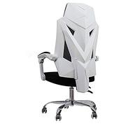 YKMYXZ, Gamichair - Sedia da gioco ergonomica in rete con schienale alto e supporto lombare for computer Racistyle for adulti/Bianco