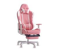 YKMYXZ, Gamichair - Sedia da ufficio con supporto lombare ergonomico, sedia da ufficio in pelle sintetica Racistyle, schienale alto, girevole, regolabile, con poggiapiedi