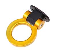 YKMYXZ, Gancio di traino per auto, adesivo decorativo a forma di anello, gancio da corsa per veicoli universali, multicolore (oro)