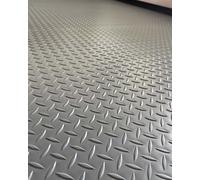 YKMYXZ Grande tappeto in gomma for garage sotto l'auto, tappetino antiscivolo for rimorchio con piastra diamantata ispessita(Grey,0.6x1.5m/2x4.9ft)