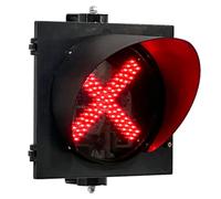 YKMYXZ, Lampada semaforica, luce LED rossa/verde stop and go, perline LED ad alta luminosità, spia di segnalazione industriale, for strade, caselli autostradali, corsie di parcheggio(Red,200mm/8in AC2