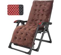 YKMYXZ lettino prendisole, Sedie reclinabili pieghevoli e rilassanti Zero Gravity con cuscino for persone carichi pesanti, supporto necessario di 440 libbre(Coffee Cushion)