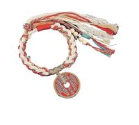 YKMYXZ, Longhu Mountain Mountain Spendere Soldi Bracciale Corda Intrecciata Rame Denaro Taiji Bagua Fibbia Corda Rossa