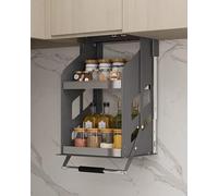 YKMYXZ, Organizer for armadietto estraibile, montaggio a sospensione, robusto cestello portaoggetti for mensole da cucina a scomparsa.(40cm/15.7in Width)