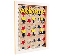 YKMYXZ， Organizer for portachiavi da parete in stile europeo, decorazione da parete con cornice for foto creativa(White)
