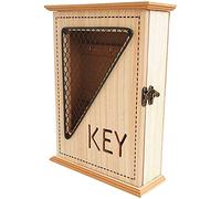 YKMYXZ， Organizer for portachiavi in stile rustico primitivo, contenitore portaoggetti traforato in stile Art Déco da parete, decorazione da parete for la casa