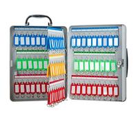 YKMYXZ， Organizer for portachiavi portatile, disponibile in 4 capacità, con etichette colorate/identificazione numerica(100 keys)