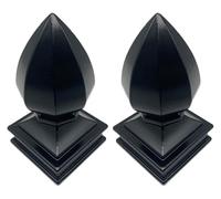 YKMYXZ, Pali for recinzione in metallo, 2 pezzi, pali for recinzione con cappuccio in alluminio, copertura protettiva for pali for recinzione for esterni, prato, cortile, pali da 2" x 2"(1)