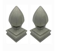 YKMYXZ, Pali for recinzione in metallo, 2 pezzi, pali for recinzione con cappuccio in alluminio, copertura protettiva for pali for recinzione for esterni, prato, cortile, pali da 2" x 2"(2)