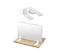 YKMYXZ, Pannello divisorio di protezione da scrivania in PVC, schermi protettivi anti-starnuto for centri di prova, scrivania, istruzione(With Strip Clip (With Self-adhesive Backing),60*30cm white (4m