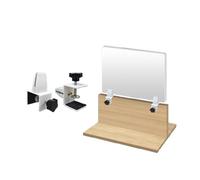 YKMYXZ, Pannello divisorio di protezione da scrivania in PVC, schermi protettivi anti-starnuto for centri di prova, scrivania, istruzione(With M-shaped Clip (Within 52mm),45 * 40cm white (4mm thick))