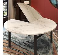 YKMYXZ, Piano del tavolo da pranzo in legno senza gambe, tavoli rotondi for banchetti di ristoranti commerciali, spessore 1,8 cm(White Marble,180 cm (70 inch))