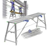YKMYXZ， Piattaforma di lavoro multiuso, ponteggio, scala, sgabello, panca for lavori di ristrutturazione, lavaggio veicoli, lavori di manutenzione, 200 cm(180cm)