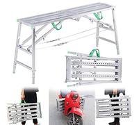 YKMYXZ， Piattaforma di lavoro regolabile in altezza, ponteggio portatile pieghevole, scala a torre, sgabello, banco da lavoro for ristrutturazione, lavaggio veicoli, pulizia, fai da te, 160 cm(180cm)