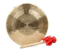 YKMYXZ, Piatto gong in ottone a mano Strumento a percussione portatile in ottone con due martelli suonabili Adatto for orchestre scolastiche e operaie(33cm)