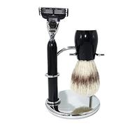 YKMYXZ, Porta rasoio Pratici supporti for pennelli da rasoio da uomo, kit porta pennelli da barba classico alla moda, set di strumenti for la toelettatura di tazze di schiuma di rasoio a 3 strati
