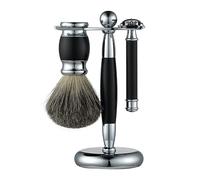 YKMYXZ, Porta rasoio Pratico supporto for pennello da barba da uomo, porta coltello da barba manuale retrò for gentiluomo, set di strumenti for pennello da barba professionale alla moda