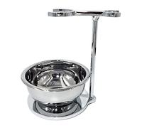YKMYXZ, Porta rasoio Pratico supporto for pennello da uomo for rasoio, porta pennello da barba manuale pesante dal design unico, tazza for sapone, set regalo for fidanzato e marito