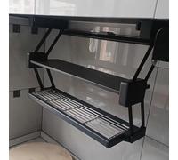 YKMYXZ, Porta spezie da 16" a 36" di larghezza, facile da raggiungere, ripiano portaoggetti sospeso sottopensile for piatti e spezie(W 91cm (36"))