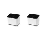 YKMYXZ, Portacoltelli multifunzionale in plastica for posate, scolapiatti, scolapiatti a doppio strato, ceppo for coltelli(Black)