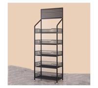 YKMYXZ, Scaffale for snack da 3/4/5 ripiani, scaffale for supermercati, espositore for caramelle e patatine commerciali con cestino portaoggetti(165x50cm/65x15.7in)