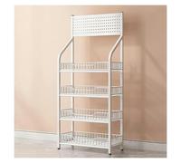 YKMYXZ, Scaffale for snack da supermercato a 4 o 5 livelli, espositori for negozi al dettaglio, organizzatore di snack commerciali for negozi di alimentari domestici e cucine(White 140,50x27cm/19.7x10