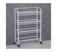 YKMYXZ, Scaffale for supermercati a 4 ripiani, scaffali for riporre oggetti in casa, bagno, ufficio e cucina, scaffali for negozi di alimentari, porta patatine, caramelle e frutta(White,23.62x7.87x33.