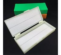 YKMYXZ, Scatola portaoggetti in plastica for vetrini da microscopio, 100, 50, 25, 12 e 10 pezzi, for fette biologiche, for vetrini da microscopio preparati(50pcs slides box)