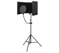 YKMYXZ， Schermo di isolamento for microfono con filtro anti-pop e supporto, set di apparecchiature di registrazione vocale for studio di registrazione domestico, box insonorizzante for sala prove(Set