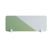 YKMYXZ, Schermo divisorio acustico autoportante for scrivania, resistente alla rottura, antiusura, antirumore, protezione dagli schizzi for ufficio(Off-white With Fruit Green,60*30CM with accessories)