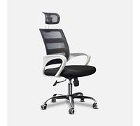 YKMYXZ, Sedia da conferenza ergonomica con supporto lombare in similpelle e regolabile, sedia da ufficio for dirigenti, sedia da lavoro/nera