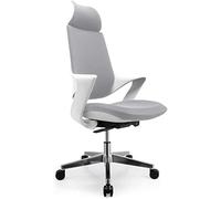 YKMYXZ, Sedia da gioco, sedia Zero, sedia da ufficio con schienale alto for giochi, supporto lombare regolabile/bianco rosso(White Gray)