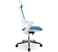 YKMYXZ, Sedia da gioco, sedia Zero, sedia da ufficio con schienale alto for giochi, supporto lombare regolabile/bianco rosso(White Blue)