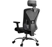 YKMYXZ, Sedia da ufficio for computer, sedia reclinabile girevole, sedia elevatrice, bianca(Black)