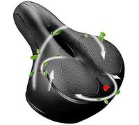 YKMYXZ, Sella for bicicletta in gel, comoda, ampia imbottitura, impermeabile, traspirante, vestibilità universale, striscia riflettente con doppia sfera ammortizzante