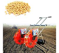 YKMYXZ, Seminatrice Manuale a Doppia Fila, spandisemi a Spinta Manuale, seminatrice a rulli for Colture a filari con Guida a Piedi(5 Mouths)