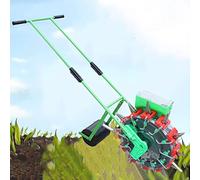 YKMYXZ, Seminatrice Portatile a rulli a Spinta Manuale, distributore di Semi agricoli da Giardino for Vari Tipi di Semi, Agricoltura da Cortile(10 Mouths)