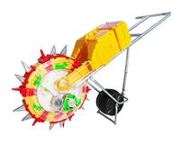 YKMYXZ, Seminatrice Portatile a rulli a Spinta Manuale e applicatore di fertilizzanti, seminatrice for Colture a filari con Guida a Piedi