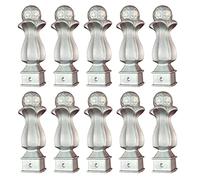 YKMYXZ, Tappi superiori for pali di recinzione in metallo, 10 pezzi, terminali for recinzioni, terminali a forma di lancia a tridente, coperture for sezioni di recinzione in metallo