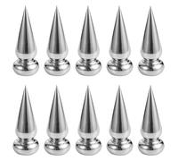 YKMYXZ, Tappo terminale for palo/tubo esterno, acciaio inossidabile 304, forma conica, 10 pezzi, argento