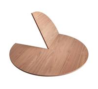 YKMYXZ, Tavolo da pranzo in legno senza gambe, tavolo pieghevole a quarto di cerchio for feste in casa e al chiuso, facile da riporre(Walnut Wood,150 cm (59 inch))