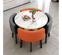 YKMYXZ tavolo da ufficio， E sedie Piccola sala ricevimenti Tavolo da club con sedie Set Tavolo da pranzo da cucina semplice Set 1 tavolo 4 sedie Tavolo da negoziazione for riunioni 80 cm(A)