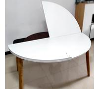 YKMYXZ, Tavolo rotondo bianco allungabile pieghevole, tavolo da conferenza | tavolo da esterno for patio | tavolo da banchetto senza gambe(160 cm (63 inch))