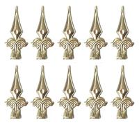 YKMYXZ, Terminale for palo/tubo esterno, acciaio inossidabile 304, decorazione for ringhiera con motivo vintage, 10 pezzi, oro(20x20mm)