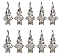 YKMYXZ, Terminale for palo/tubo esterno, acciaio inossidabile 304, decorazione for ringhiera con motivo vintage, 10 pezzi, argento(19x19mm)