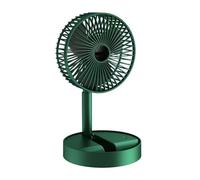 YKMYXZ Ventilatore elettrico da tavolo Ventilatore portatile regolabile da 180 gradi Ventilatore telescopico USB ricaricabile Ventilatore da pavimento senza fili Mini ventilatore(Green)